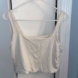 White cropped tank